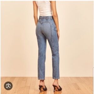Reformation Women's Saddle Jeans in Light Blue